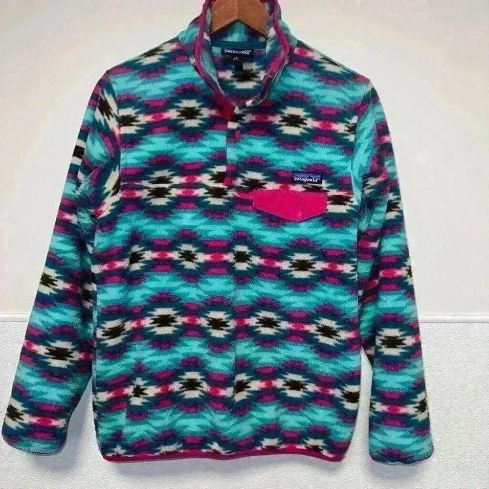 Patagonia synchilla aztec wild desert southwestern fleece jacket pullover / Sz S